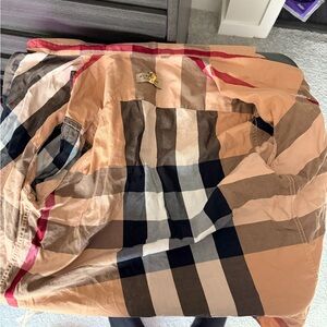 Burberry Beige and Red Checkered Shirt